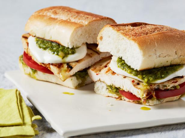 Grilled Pesto Chicken Sandwiches Recipe | Food Network Kitchen | Food  Network