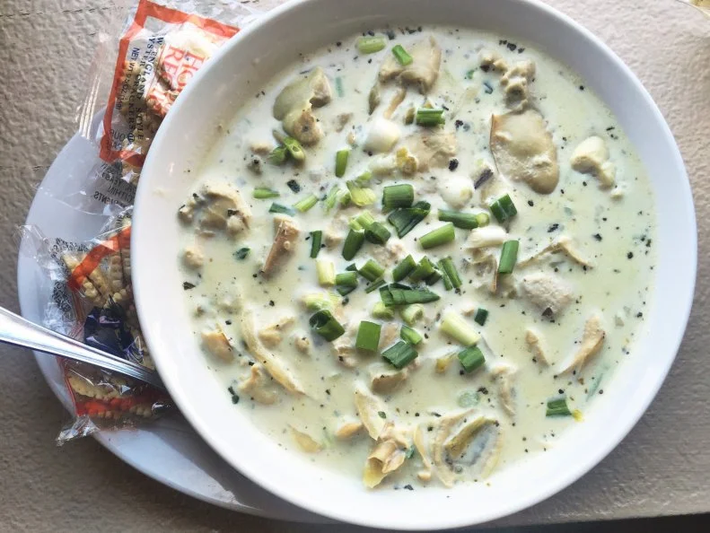 Washingtonâ  s south sound is still mourning the loss of Xinh Dwelleyâ  s Shelton restaurant that shuttered in late 2016 after spoiling a long list of loyal patrons with incredible seafood for 20 years. Fortunately, her famous geoduck chowder and oyster stew can still be found at Taylor Shellfish oyster bars and markets. The oyster stew, made with baked oysters, is something to marvel at. After being cut in large chunks, the oysters are added to a base of butter, garlic, celery, onion and oregano and topped off with milk and cream. Long live Xinhâ  s Clam & Oyster House.