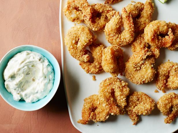 Chipotle Tortilla Chip Crusted Shrimp Recipe Food Network Kitchen Food Network Crushed tortilla chips make a crispy breading for tilapia fillets. chipotle tortilla chip crusted shrimp