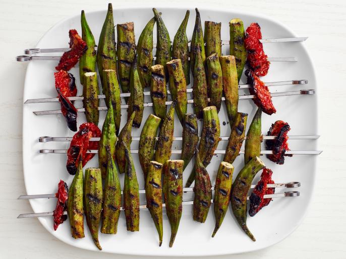 Grilled Okra with SunDried Tomatoes Recipe Food Network Kitchen