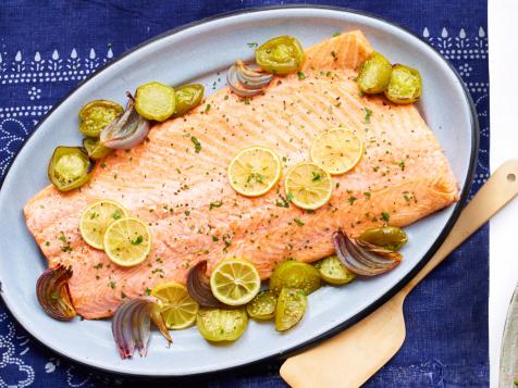 Roasted Tomatillo Salmon