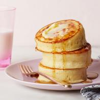 Food Network Kitchen’s Fluffy Japanese Pancakes for One-Off Recipes, as seen on Food Network.
