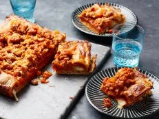Food Network Kitchen's Mozzarella Stick Stuffed Crust Pizza for One-Off Recipes, as seen on Food Network.