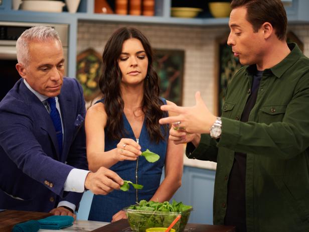 Our hosts learn their way around staple greens like spinach, watercress, baby kale and others, as seen on Food Network's The Kitchen.