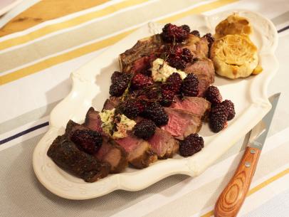Guest Angie Mar's dry-aged ribeye steak, as seen on Food Network's The Kitchen.