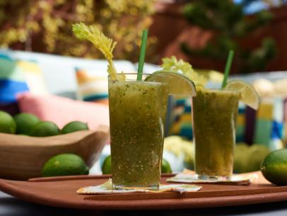 A green Bloody Mary or a "Verde Maria", as seen on Food Network's The Kitchen.