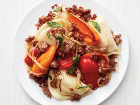 Pierogi with Sausage and Peppers