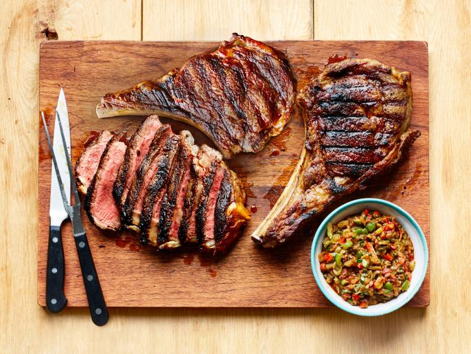 RibEye Steak with Caponata Recipe Curtis Stone Food Network