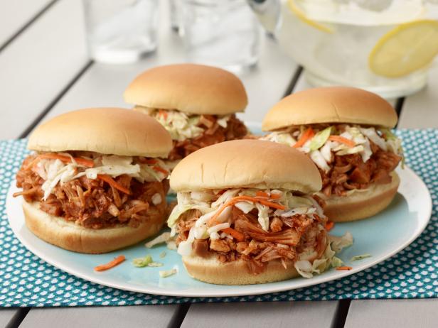 Food Network Kitchen’s BBQ Pulled Jackfruit Sandwiches for Food Network One-Offs, as seen on Food Network.