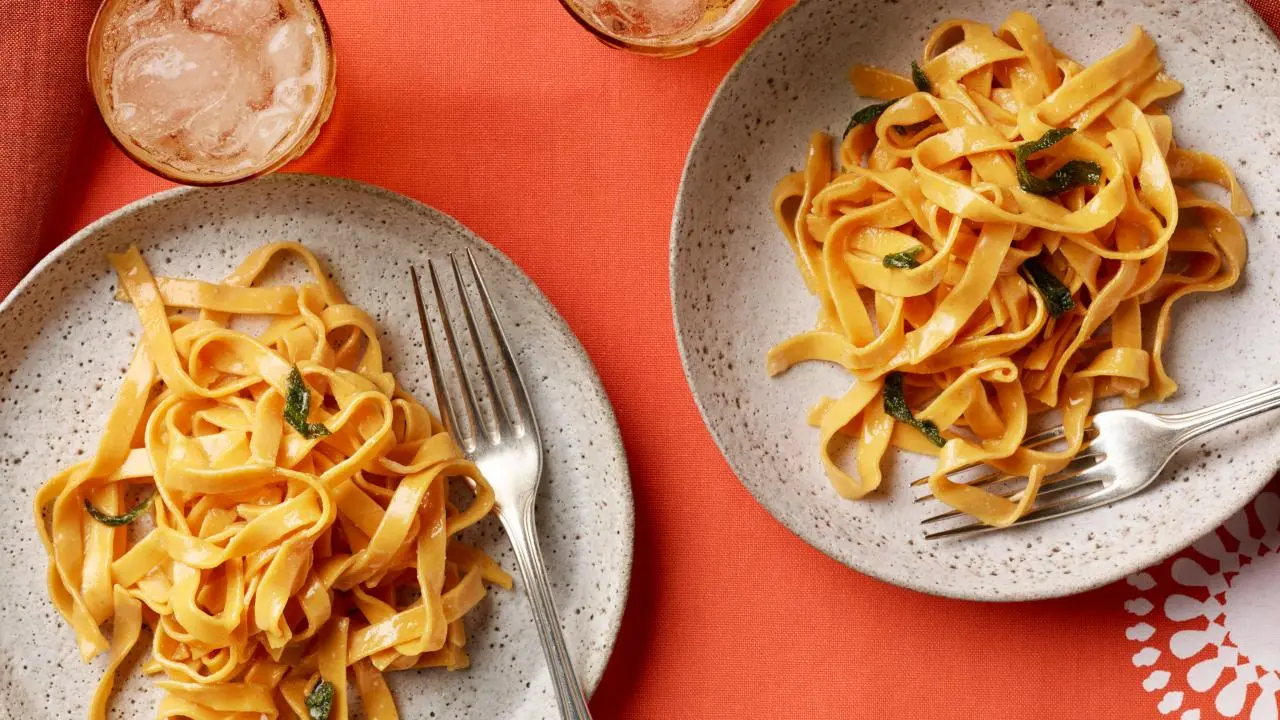 Pumpkin Pasta with Sage Butter