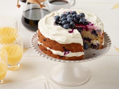 Food Network Kitchen’s Wake and Cake Blueberry Breakfast Cake for Food Network One-Offs, as seen on Food Network.