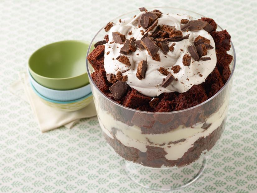 Food Network Kitchen’s Chocolate Thin Mint® Trifle for Food Network Snapchat recipes, as seen on Food Network.