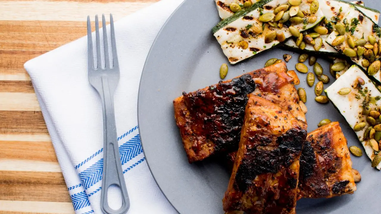 Grilled Slow-Cooked BBQ Ribs