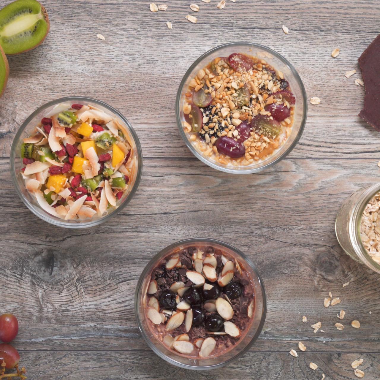 Overnight Oats Three Ways - Kic App