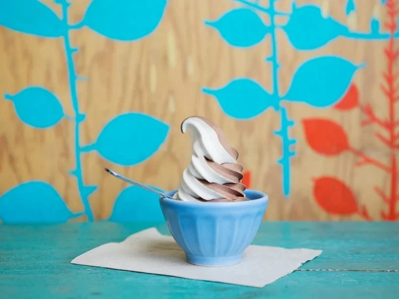 If the offerings at the small-batch shop seem in tune with what’s available at the farmers’ market, that’s because Chef Shiho Yoshikawa shops there. All of the ice cream is crafted using organic eggs, Clover Organic Farms dairy and seasonal produce, meaning that flavors change monthly based on what’s fresh. Two soft-serve options are usually on tap. Though you can order them separately, they’re typically incredible as a pair — swirled together, her a combo of lime and gingerbread tastes just like a frozen key lime pie.