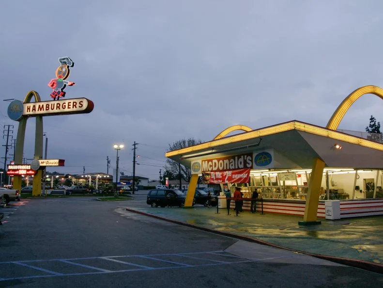 While it’s not as prominent a SoCal tourist destination as Disneyland or Universal Studio, the longest-operating McDonald’s is a 40-minute drive from downtown Los Angeles. Opened in 1953, before Ray Kroc led the chain to behemoth burger status, the Downey location was the third restaurant of the brand started by brothers Richard and Maurice McDonald. Eventually the location folded into the rapidly expanding empire. Though declining sales once led the company to consider demolition, fans and preservations united to help secure protection by the National Trust for Historic Preservation. McDonald’s restored the retro building, maintaining its walk-up service window and the store’s original Golden Arches, which stretch 30 feet high.