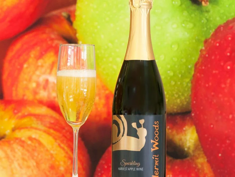 The folks at Hermit Woods Winery in Meredith wanted to make wine from what grows well in the Granite State. The answers was fruit, especially apples. The rest is history. They now specialize in fruit wines styled like grape wines. Their Sparkling Harvest Apple Wine is made from heirloom varieties from Apple Hill Orchard harvested at their peak and bottled with a light effervescence.
