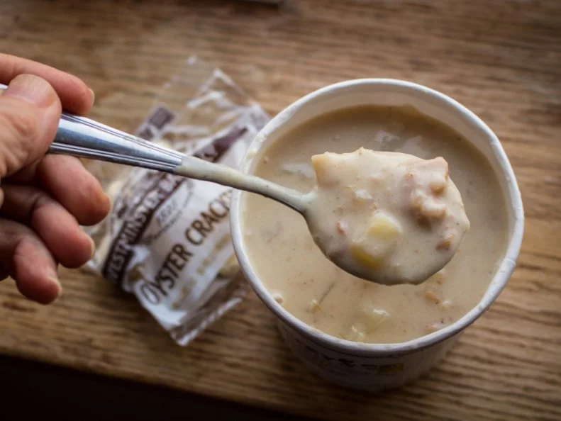 A clam chowder is always somehow better within sight of the sea, especially in New England. Find it in perfect proportions at Petey’s Summertime Seafood in Rye. Open year-round, Petey’s is a favorite spot for locals and tourists alike. The chowder is not too thick or rich, with a delicate balance of potato, clam and celery flavors. The place — including its rooftop — really hops in-season, so fans know to arrive early.