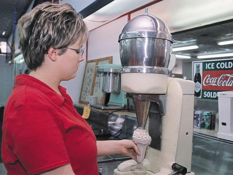 What’s thought to be the original Whirl-A-Whip machine on the planet works its magic in a small town drugstore on the North Dakota prairie. Customers choose hard chocolate or vanilla ice cream or colorful rainbow sherbet and take a seat at the 1940s soda fountain. Next, they select their toppings, which include cookies, candy bars and cake batters, as well as peanut butter, fresh fruit and hard candies. (The truly daring try bacon bits or dill pickle relish.) Then the machine whips it all into a thick, creamy, topping-studded soft serve. The novelty alone is worth a pilgrimage.