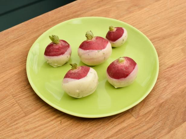 Radishes dipped in ranch-butter, as seen on Food Network's The Kitchen.