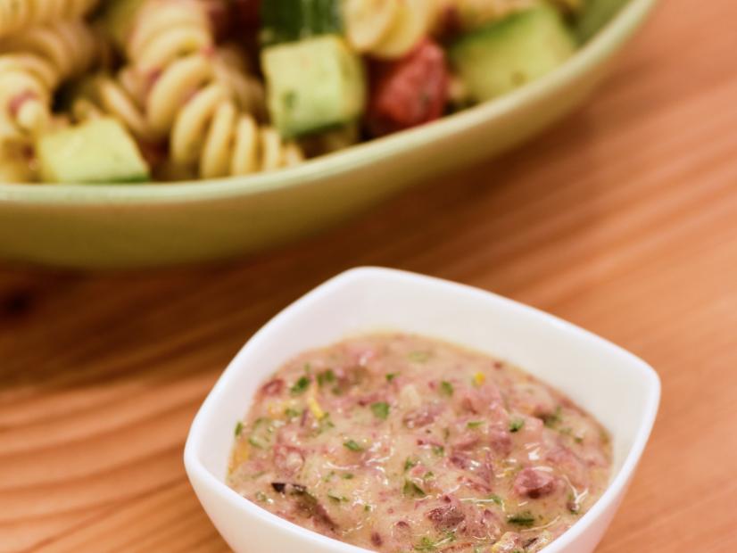 A lighter take on pasta salad dressing, as seen on Food Network's The Kitchen.