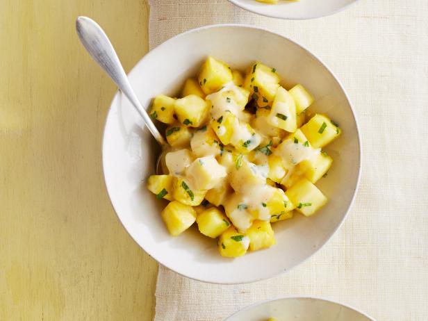 Pineapple Salad with Vanilla Custard Sauce image