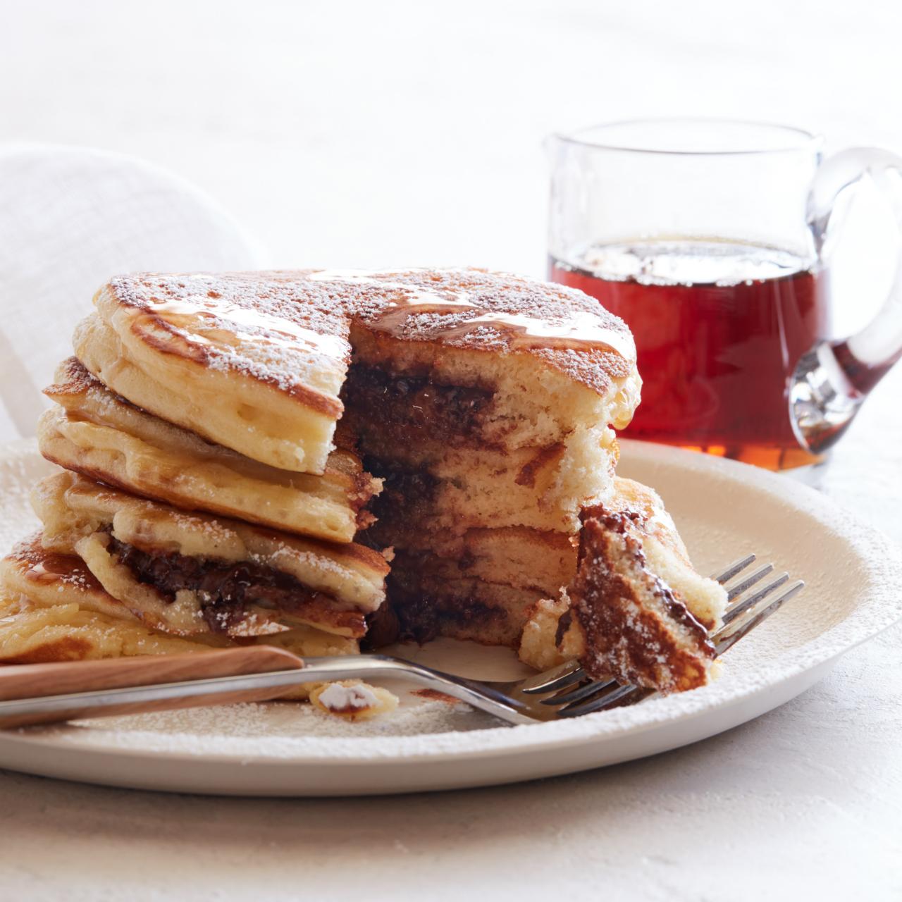 Nutella-Stuffed Mini Pancakes