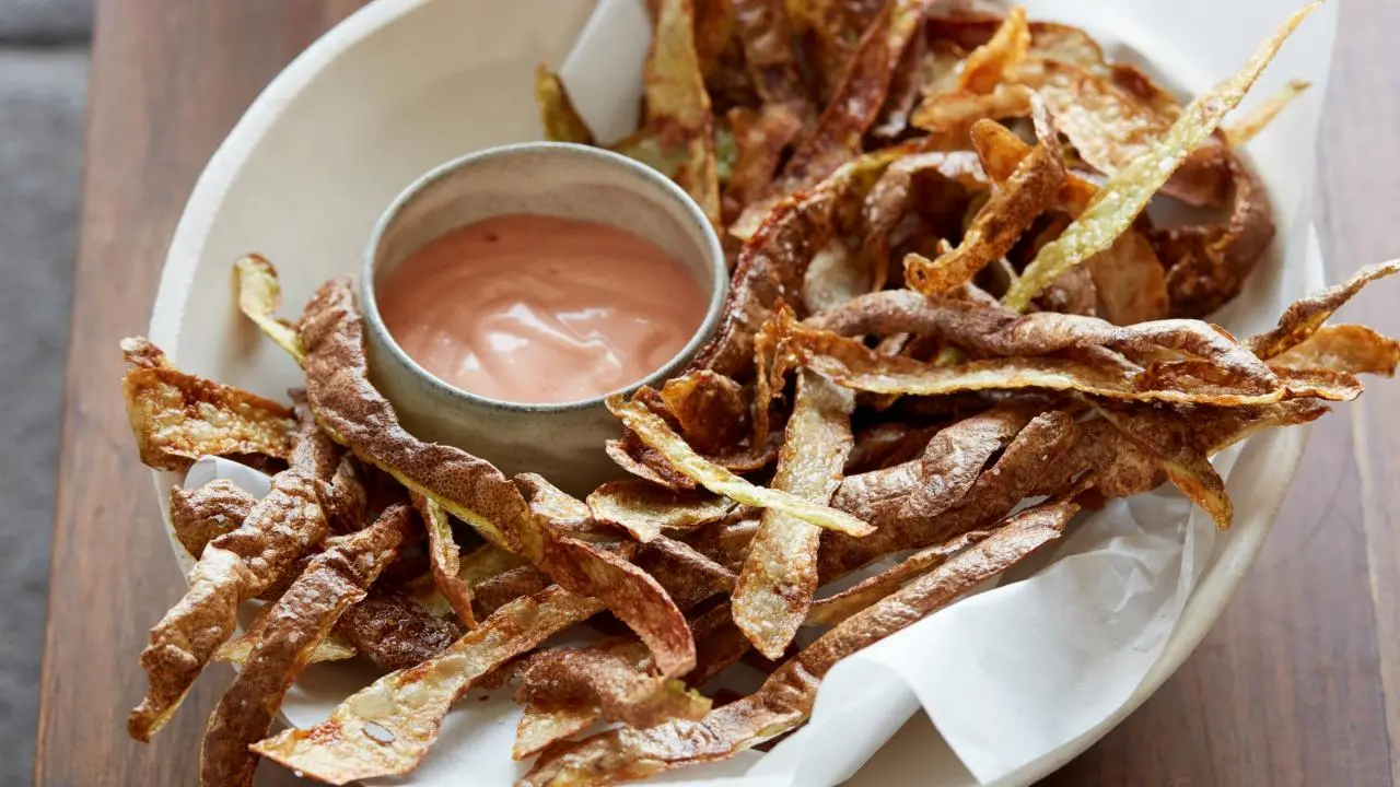 Bacon Fat-Fried Potato Peels