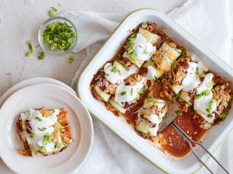 Cheesy Zucchini and Chicken “Enchiladas”