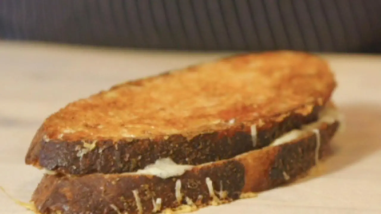 Oven-Baked Three-Cheese Sandwich