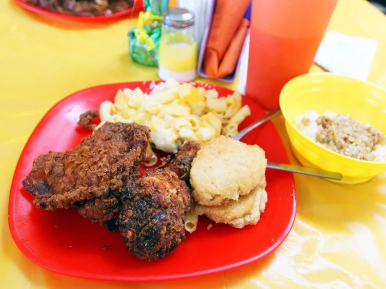 Expect a hug on your visit to this brightly colored shop near the Pyramid, where the Kool-Aid is extraordinarily sweet and the dishes are day-glow and plastic. Fried chicken, meatloaf and fried green tomatoes star on a menu packed with soul food delights such as yams, greens and black-eyed peas. A Saturday brunch with salmon croquettes is not to be missed.