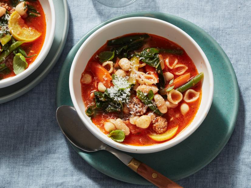 Food Network Kitchen’s Abruzzo Summer Minestrone as seen on Food Network.