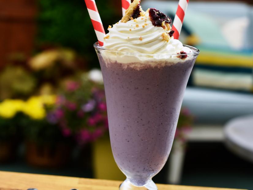 A blueberry pie milkshake, as seen on Food Network's The Kitchen.