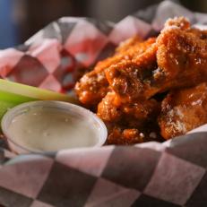 The Buffalo Soldier Wings as served at The Dirty Buffalo in Norfolk, Virginia as seen on Food Network's Diners, Drive-Ins and Dives episode 2615.
