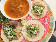 <p>This one-of-a-kind market/restaurant hides some of the best authentic Mexican food Guy has had outside of Mexico. The Consome De Borrego is so good that Guy can&rsquo;t eat it fast enough. This is &ldquo;one of my new favorite Mexican dishes,&rdquo; he gushes.&nbsp;</p>