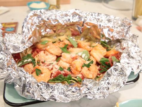 Foil-Packet Shrimp Pasta