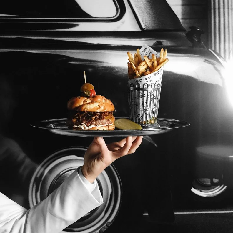 It takes a lot to become the most-popular burger at a restaurant named for its beef, but the burgers here are among the best in town. The Dry-Aged Steakburger, one of Sarah Grueneberg's favorite foods, is the best of the best. The patty blends brisket, short rib and chuck that are dry-aged for 28 days before they're ground. The meat is grilled over white oak for smoky char before it is covered in melted Cheddar and horseradish cream, with a topping of frizzled onions all packed on an onion bun. It's served at lunch, and at the bar during dinner.
