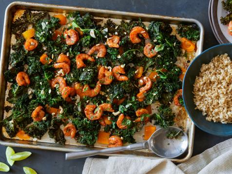 Healthy Sheet Pan Shrimp and Greens