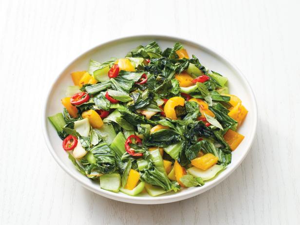 Bok Choy with Sweet and Hot Peppers image