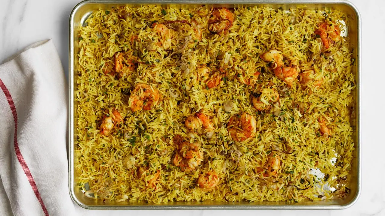 Curried Shrimp Biryani