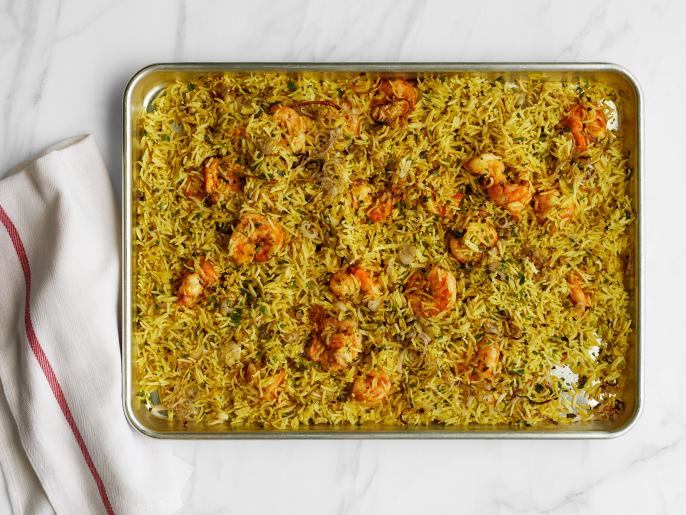 Sheet Pan Shrimp Biryani Recipe Food Network Kitchen Food Network