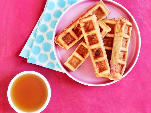 Ham and Cheese Waffles