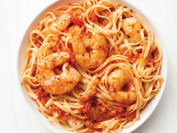 Linguine with Shrimp and Tomatoes Recipe | Food Network Kitchen | Food ...