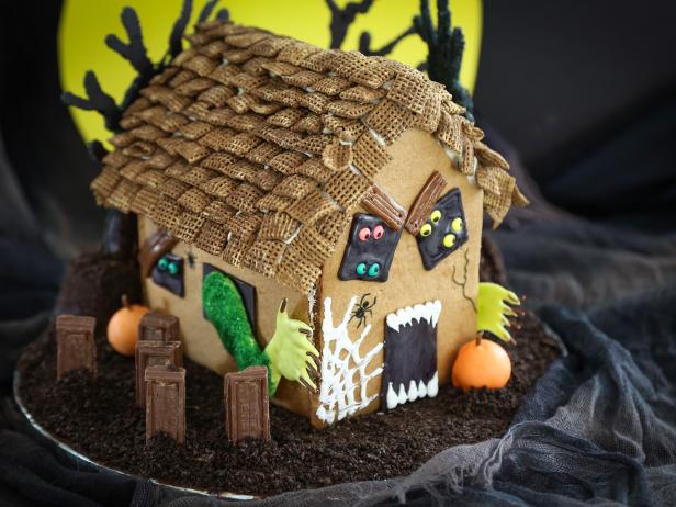 Haunted Gingerbread House Recipe Heather Baird Food Network