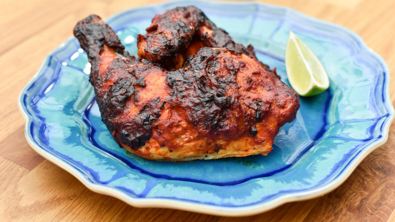 Grilled Adobo-Rubbed Chicken