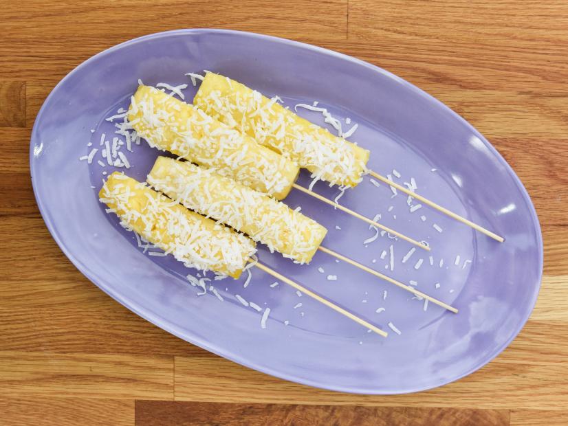 A Piña colada poptail, as seen on Food Network's The Kitchen.