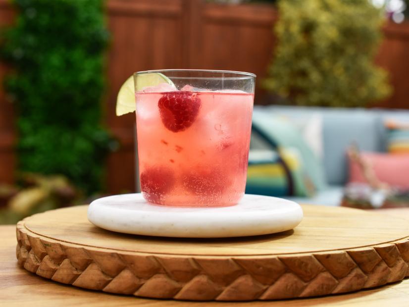 Raspberry lime gin and tonic, as seen on Food Network's The Kitchen.