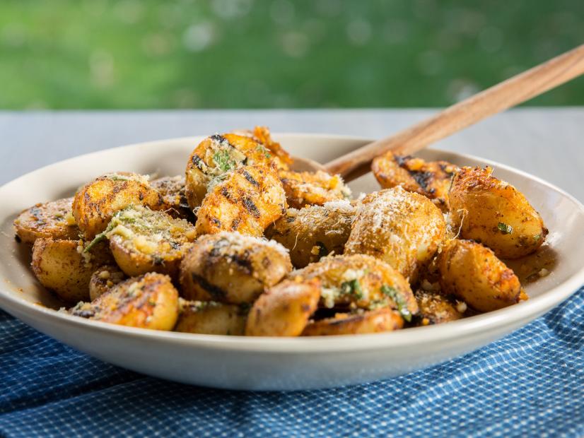 GRILLED NEW POTATOES w/ SMOKED PAPRIKA AND PARM, as seen on The Bobby and Damaris Show, Season 1.