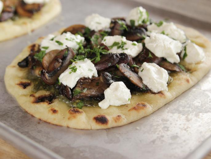 Marsala Mushroom and Goat Cheese Flatbread Recipe Ree Drummond Food Network