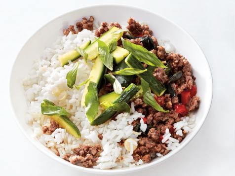 Thai Basil Beef with Coconut Rice